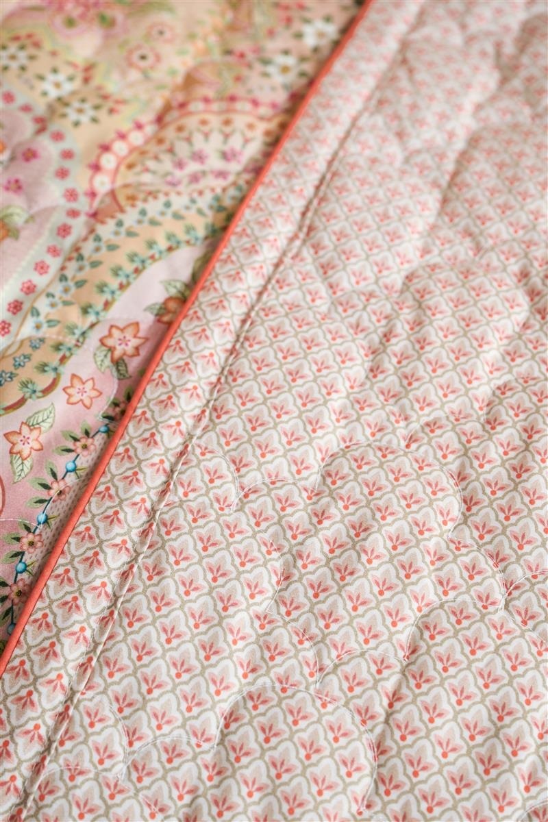 Pip Studio Jabali Flower Quilt - 150 x 200 cm - Coral 329635