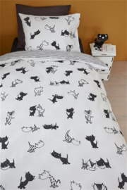 DE Beddinghouse x Fiep Amsterdam dekbedovertrek Pim en Pom - 135x200 cm - Black 229162