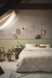 Ariadne at Home dekbedovertrek Blooming Flowers - 240 x 200/220 cm - Sand 326665 g