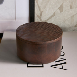 595910 Banu Storage Box Round Small Riviera Maison