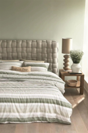 Riviera Maison dekbedovertrek Sturdy Stripe - 155 x 220 cm - Grey Green 321431