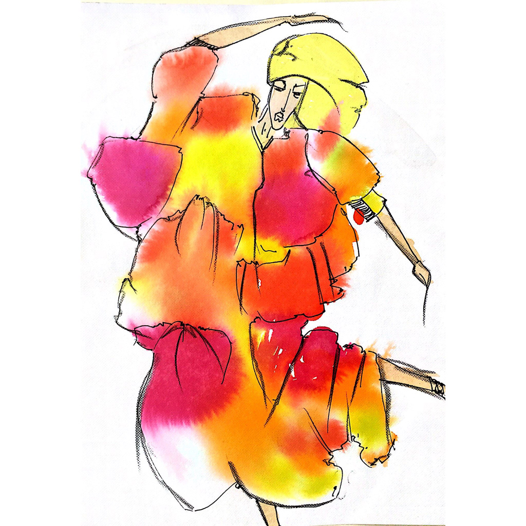 Psychedelic candy coloured powder puffs #01