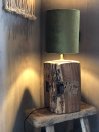 Tafellamp hout robuust