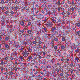 Poppy fabric  - Cotton Voille stepped patchwork