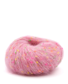 Phil Mohair Dots Rose Bonbon
