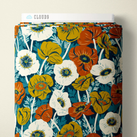 Cloud9 Picnic- Poppy field dark teal