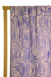 Atelier Jupe - Soft brown viscose with blue abstract print