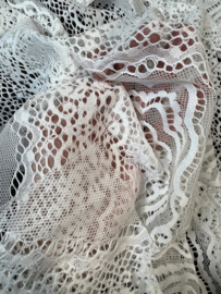 Deadstock fabric - elastisch kant wit