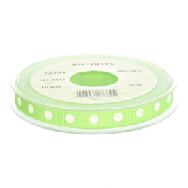 Satin Luxe- Big dots green