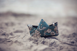See You At Six Linnen / Viscose blend Cherry Blossom - Noord Atlantisch blauw