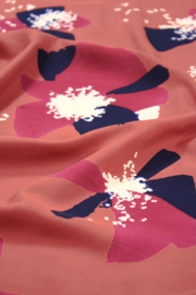 Eglantine & Zoe - Popeline de viscose - Anemone terracotta