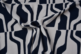 Bittoun - Abstract  in blue and creme