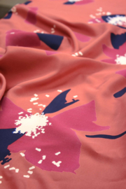 Eglantine & Zoe - Popeline de viscose - Anemone terracotta