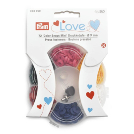 Love Mini drukknopen 9 mm - 6  kleuren