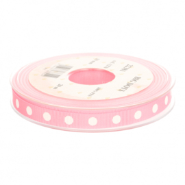 Satin Luxe- Big dots pink