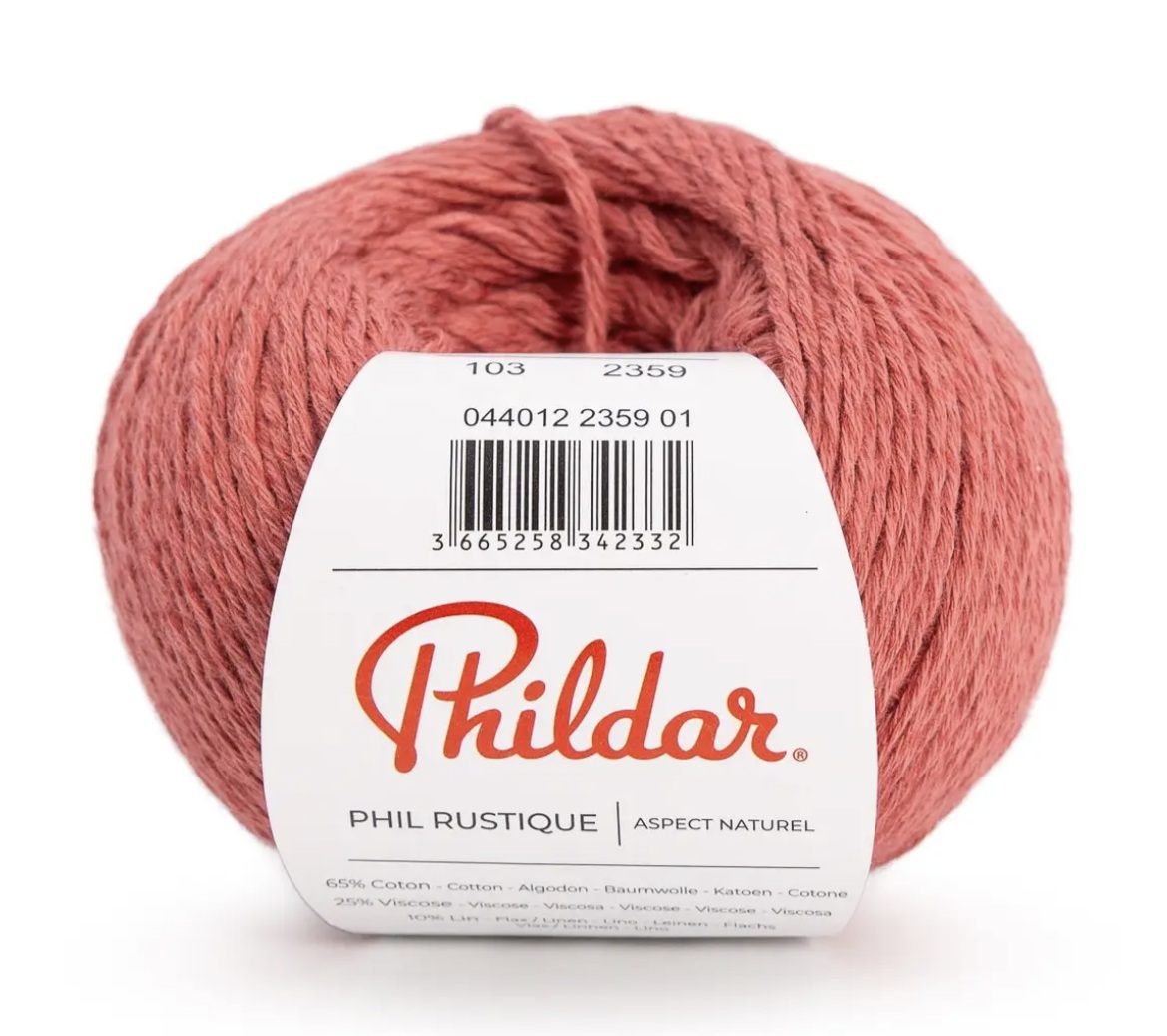 Phildar Phil Rustique, kleur Hibiscus