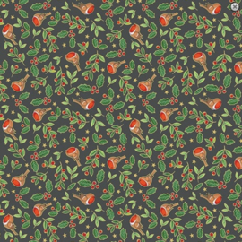 Riley Blake- Festive Follage Robins