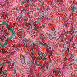 Poppy fabric  - Cotton Voille stepped patchwork