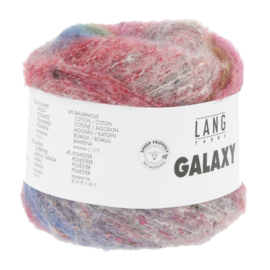 LangYarns Galaxy, kleur 3 blauw-rood-pink