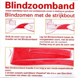 Blindzoomband, kleur zwart