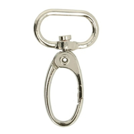 Musketonhaak 20mm zilver