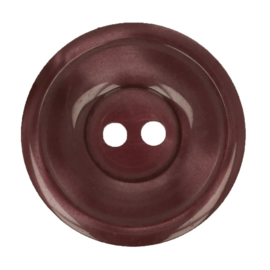 Bottoni Italiani knoop bruin/rood, 17.5mm