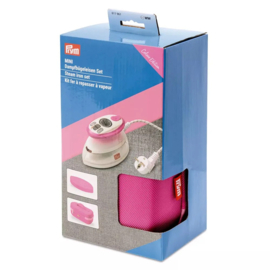 Prym persstrijkijzer mini met etui roze