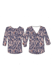 Eglantine & Zoe - Crepe de viscose - zebra rose-perle