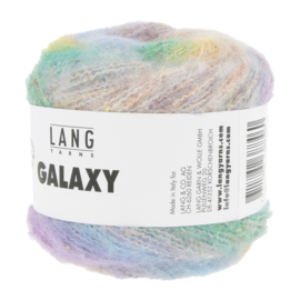 LangYarns Galaxy, kleur 2 lichtblauw-lila- groen