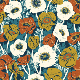 Cloud9 Picnic- Poppy field dark teal