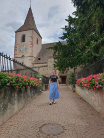 Bittoun - Broderie lavedelblauw (coupon 1.8m)