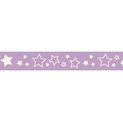 Riley Blake- star grosgrain ribbon lavendar