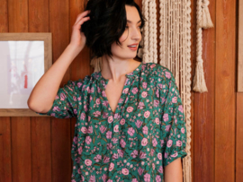 Atelier Jupe - viscose - Green with pink flowers