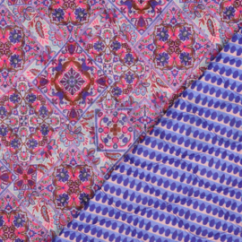 Poppy fabric  - Cotton Voille stepped patchwork