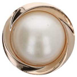 Knoop parel goud 12.5mm