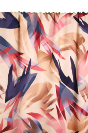 Atelier Jupe - Off white viscose with coloured plant leaves