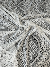 Deadstock fabric - elastisch kant wit