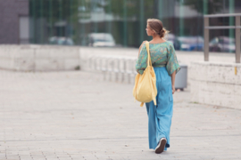 See You At Six Linnen / viscose  blend Niagra blauw