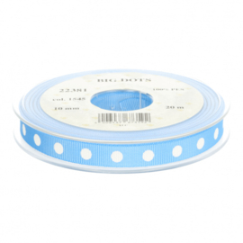 Satin Luxe- Big dots blue