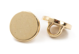 Goudkleurige knoop plat 10mm