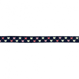 ripslint hartje donkerblauw, 9mm