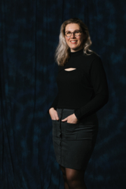 Mind the Maker Viscose trim knit - caviar
