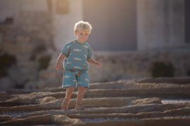 See You At Six French -Sharks Stoffig Turquoise