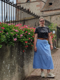 Bittoun - Broderie lavedelblauw (coupon 1.8m)