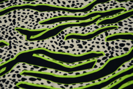 Bittoun - zebra and pantherprint  with neongreen