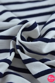 Bittoun -  creme met blauwe strepen