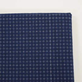 Daruma Sashiko Cloth grid - navy