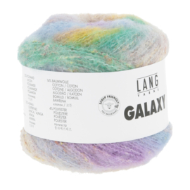 LangYarns Galaxy, kleur 2 lichtblauw-lila- groen