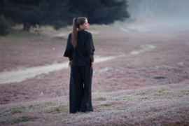 See You At Six Linnen / viscose  blend Natuurlijk zwart
