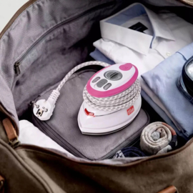 Prym persstrijkijzer mini met etui roze